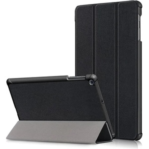 Gigapack Samsung Tab A 10.1 LTE (2019) GIGAPACK Tok стоящ, с кожен ефект FLIP, държач за настолен компютър, ЧЕРЕН GP-87892 (GP-87892)