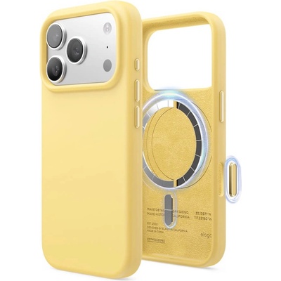 elago Силиконов (TPU) калъф с MagSafe за iPhone 17 Pro - Elago Magnetic Soft Silicone Case (жълт) (ES17MSSC63PRO-YE)