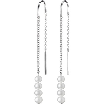 Gaura Pearls stříbrné s řiční perlou Lueren SK20208E Bílá