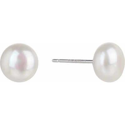 BEALIO 05663 Stříbrné náušnice ŘÍČNÍ PERLA 8 mm (Ag 925/1000, 1,48 g)