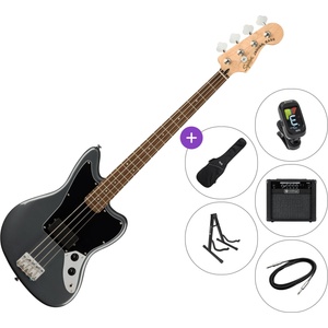 Squier Affinity Series Jaguar Bass SET 2 Charcoal Frost Metallic Електрическа бас китара