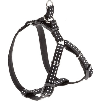 Ferplast Cricket Harness Large - Двупластов с мека подплата регулируем нагръдник за кучета с гръдна обиколка от 54.5 до 77.5 см. - черен