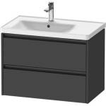 Duravit Ketho. 2 - Шкафче за умивалник 55x78x46 см, 2 чекмеджета, графит матово K25285049490000 (K25285049490000)