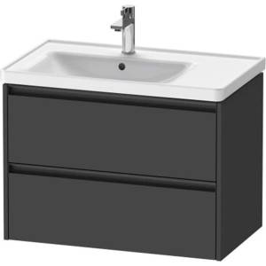 Duravit Ketho. 2 - Шкафче за умивалник 55x78x46 см, 2 чекмеджета, графит матово K25285049490000 (K25285049490000)