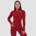 GymBeam Дамски топ Ignite Crop Top Dark Red S