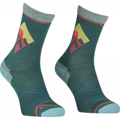 Ortovox dámske ponožky Alpine Light Compression Mid Pacific Green