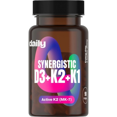 Daily Synergistic D3 + K2 + K1 90 kapslí