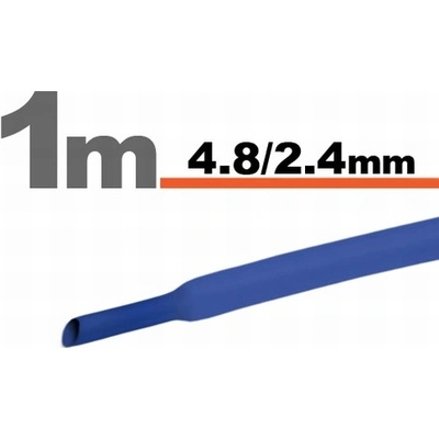 Zmršťovacia hadica 12273048BL - 4,8/2,4mm/1m - modrá (11025K)