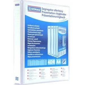 DONAU 4-ring binder A4 63mm white