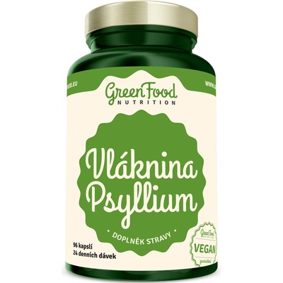 GreenFood Nutrition Vláknina Psyllium 96 kapsúl
