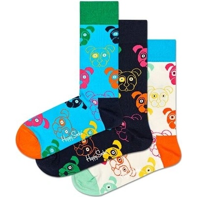 Happy Socks 3-Pack Mixed Dogs Gift Set XDOG08-0100
