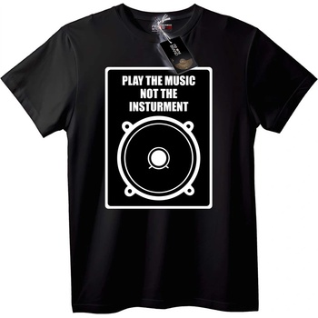 NOONEBRAND Тениска Свирете музиката, не инструмента - 4XL, Black