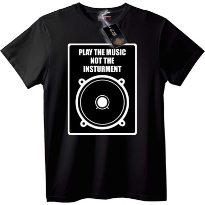 NOONEBRAND Тениска Свирете музиката, не инструмента - 4XL, Black