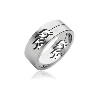 Šperky eshop ocelový prsten symbol Tribal H17.6