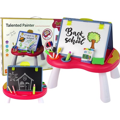 Lean Toys Tabuľa so stolíkom 2v1 s príslušenstvom