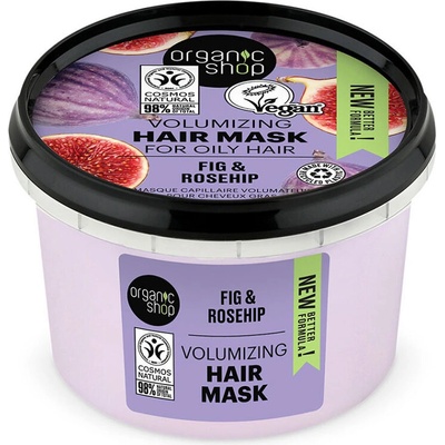 Organic Shop Objemová maska ​​na mastné vlasy Figy a šípok 250 ml