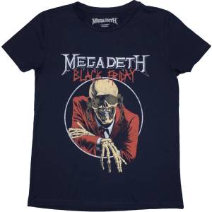 Megadeth Black Friday (Back Print) Navy Blue S Дамски Риза (MEGATS32LN01)