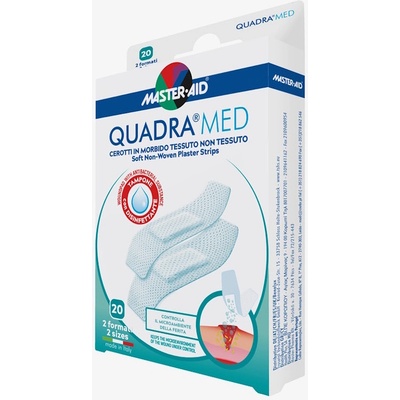 MASTER AID Quadra Med Náplasti jemné 20 ks 2 veľkosti