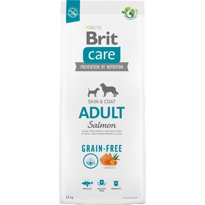 Brit Care Grain Free Skin & Coat Adult Salmon & Potato - Суха храна БЕЗ зърнени култури със сьомга и картофи 12 кг
