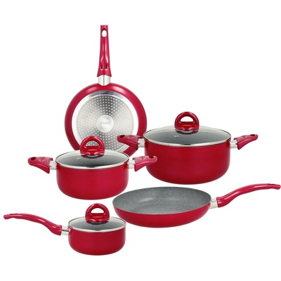 Tognana Комплект съдове за готвене grancucina rock in, 8 части, червен (v979118mrrma)