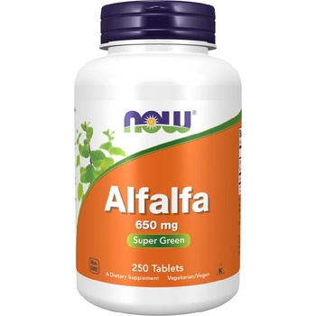 NOW NOW Alfalfa 650mg, 250 Tablets