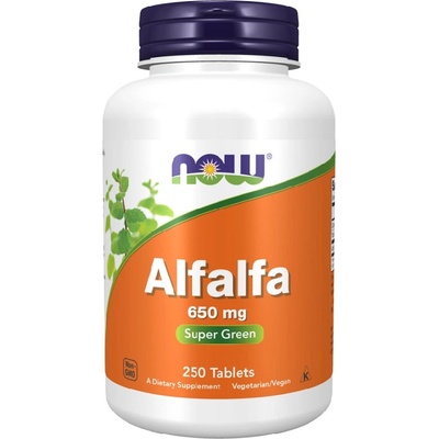 NOW NOW Alfalfa 650mg, 250 Tablets