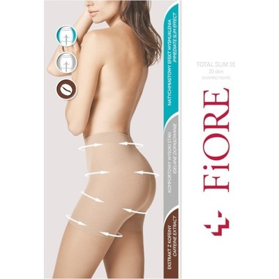 Fiore Kompresní dámské silonky total slim m 5206 20 DEN světle béžová