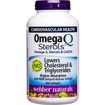 Webber Naturals Omega Q Sterols, 200 софтгел капсули, Webber Naturals