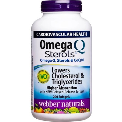 Webber Naturals Omega Q Sterols, 200 софтгел капсули, Webber Naturals