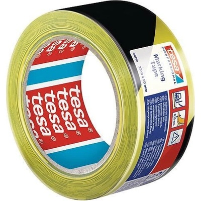 Výstražná páska žlto-čierna tesa® PRO Marking, 50 mm, L-33 m