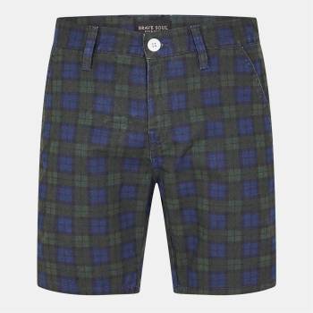 Brave Soul Къси панталони Brave Soul Check Print Cotton Twill Shorts - Khaki/Nvy Check