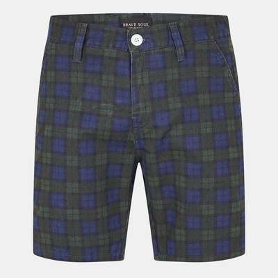 Brave Soul Къси панталони Brave Soul Check Print Cotton Twill Shorts - Khaki/Nvy Check