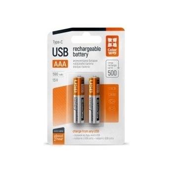 Colorway AAA 590mAh USB-C 2ks CW-UBAAA-09