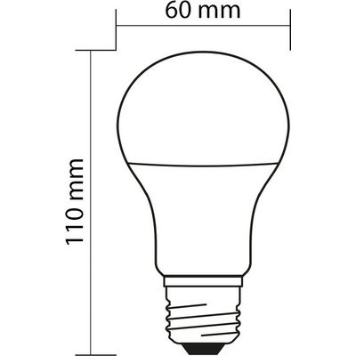 MCLED žárovka LED 8W-60 E27 806lm 2700K úhel 200° ML-321.094.87.0