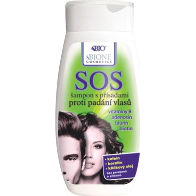 Bione cosmetics Šampón na vlasy SOS s prísadami proti vypadávaniu vlasov 260 ml