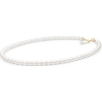 Gaura Pearls Perlový náhrdelník PYFARW575-M Bílá