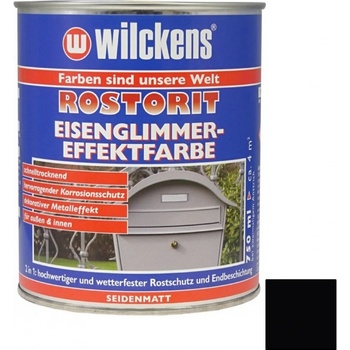 WILCKENS Samozákladující barva na rez s efektem železité slídy Rostorit Eisenglimmer-Effektfarbe 750 ml černá