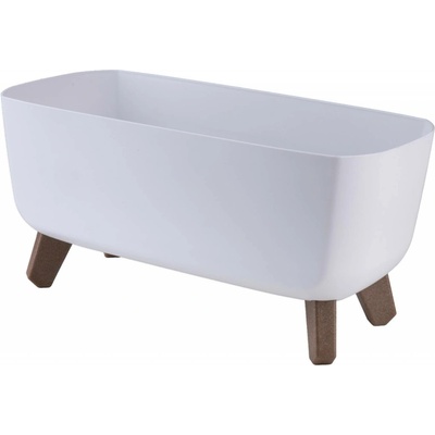 PROSPERPLAST Květináč GRACIA CASE bílý 39 x 19,5 x 18,7cm
