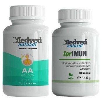 Medveď natural AA imunita 30 kapsúl a forIMUN 60 kapsúl