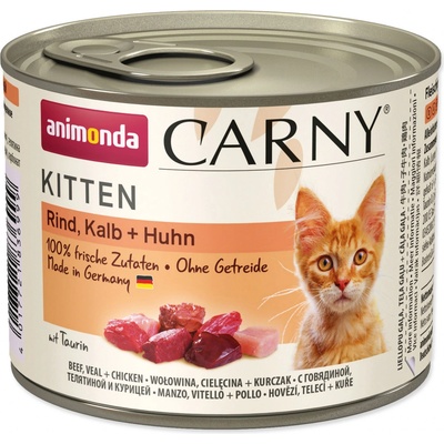 Animonda Carny Kitten teľacie, kura a morka 200 g
