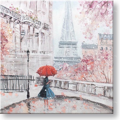 Maľovaný obraz na stenu PARÍŽ 70x70 cm - 70×70 cm / Klasický 2 cm