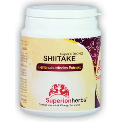 Superionherbs Shiitake Húževnatec jedlý 500 mg 90 kapsúl