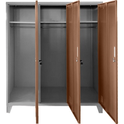 Carmen Метален шкаф Carmen CR-1604-3 JZ - сив / светлокафяв (3580175_7)