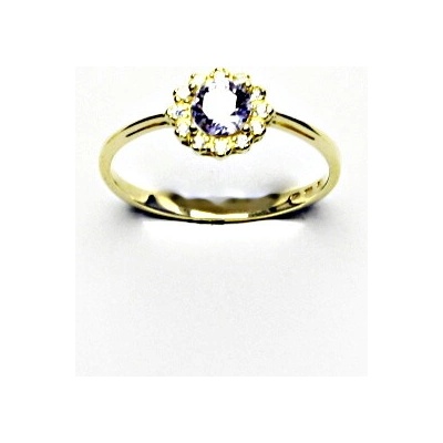 Čištín zlatý žluté zlatzirkon lavender čiré zirkony T 1495