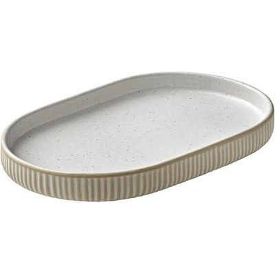 Bauscher Playground Nara talíř ovál 18 cm reliéf bílý