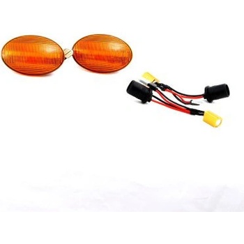 Диодни мигачи за калник за Opel Astra F / Corsa B, C / Tigra A (1991-1999) - опушени с бягащ мигач