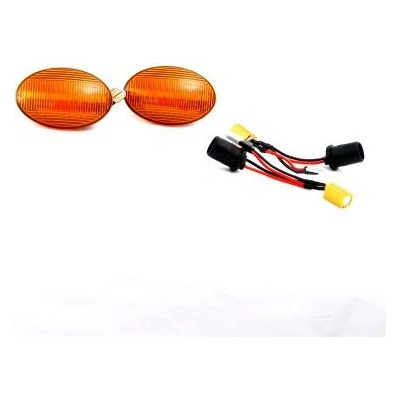 Диодни мигачи за калник за Opel Astra F / Corsa B, C / Tigra A (1991-1999) - опушени с бягащ мигач