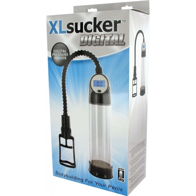 XLSUCKER – digitálna pumpa na penis (priehľadná)
