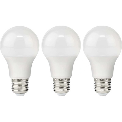 Nedis LED žárovka E27/ A60/ 4,9 W/ 220 V/ 470 lm/ 2700 K/ teplá bílá/ matná/ 3 kusy