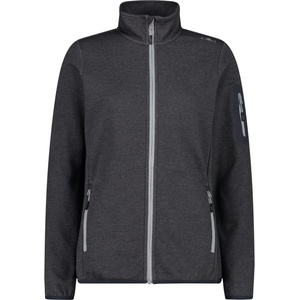 CMP Дамско поларено яке CMP Women's Jacket Jacquard Knitted Fleece jacket - Nero / Cemento - размер 46 (EU) (105-7196-0517)